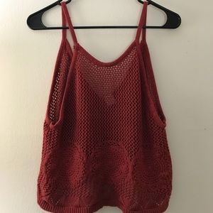 LA HEARTS CROCHET TANK